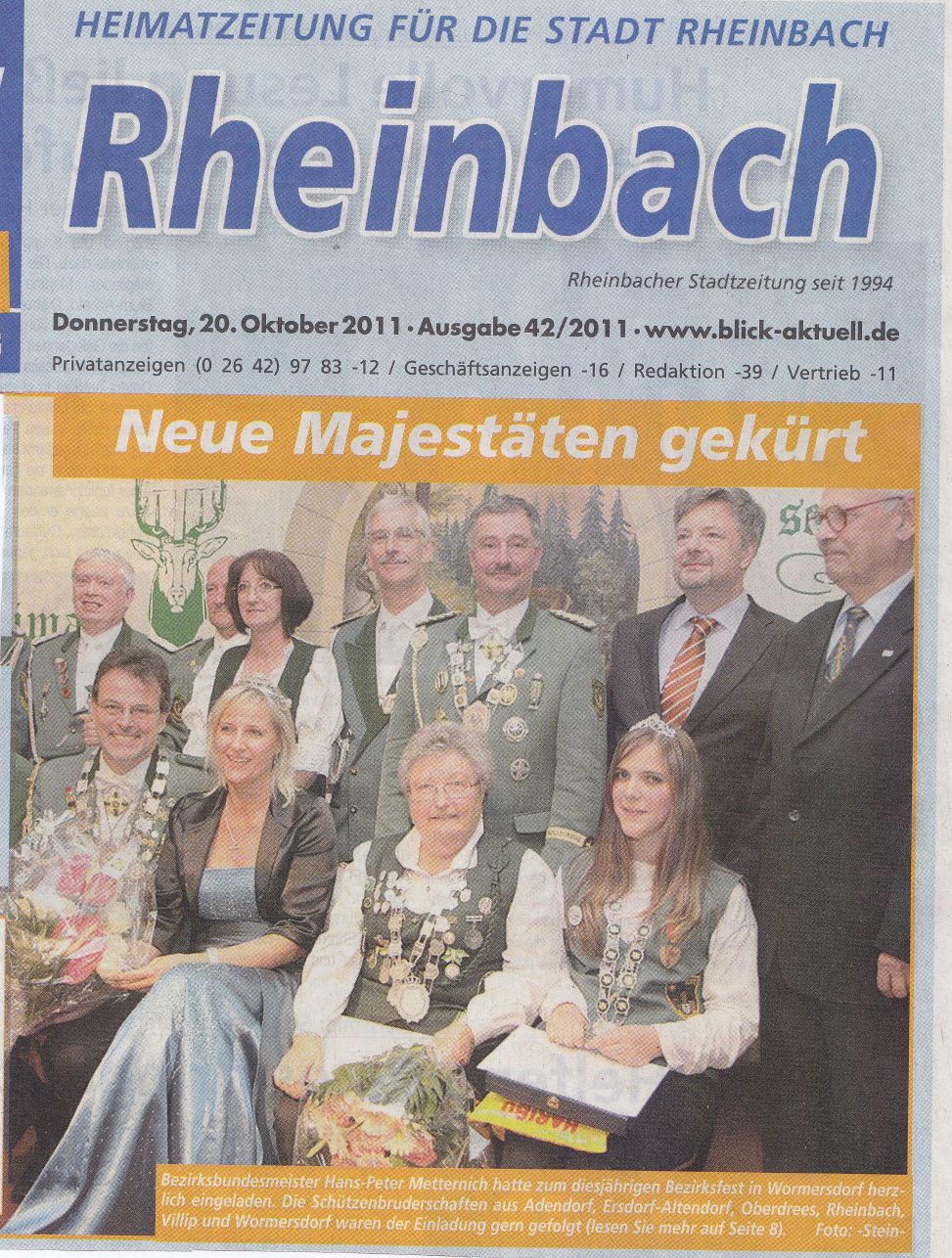 Artikel Blick Aktuell Rheinbach 20.10.2011