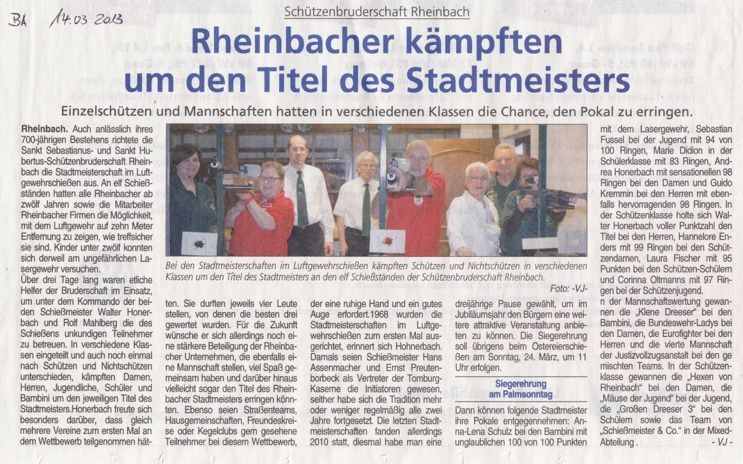 Artikel Blick Aktuell Rheinbach 14.03.2013